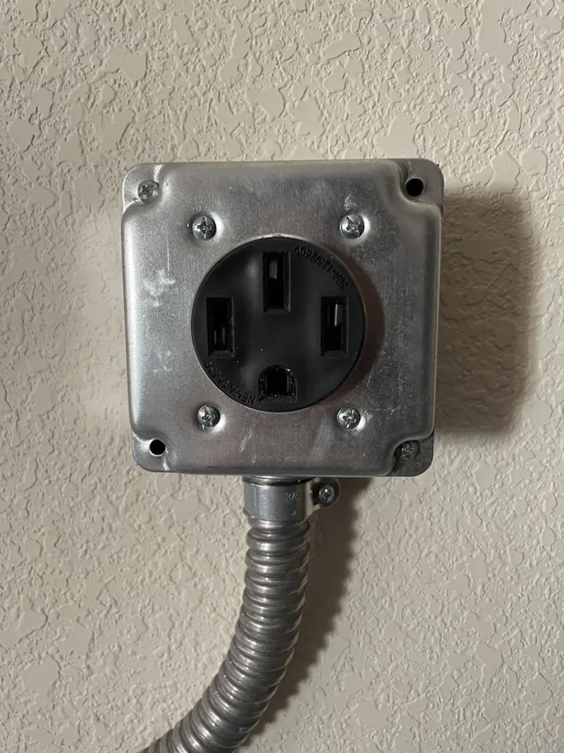 NEMA 14-50 outlet installed for Smart Home Electrical in Winterport