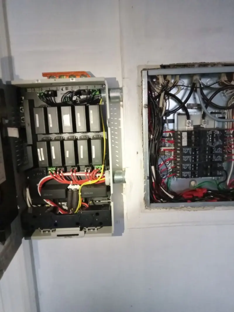Electrical panel upgrade completed for Security Camera Wiring in Winterport